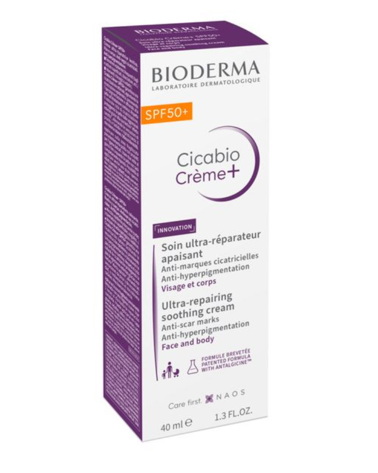 Bioderma Cicabio+ Крем восстанавливающий, SPF50, крем, успокаивающий, 40 мл, 1 шт.