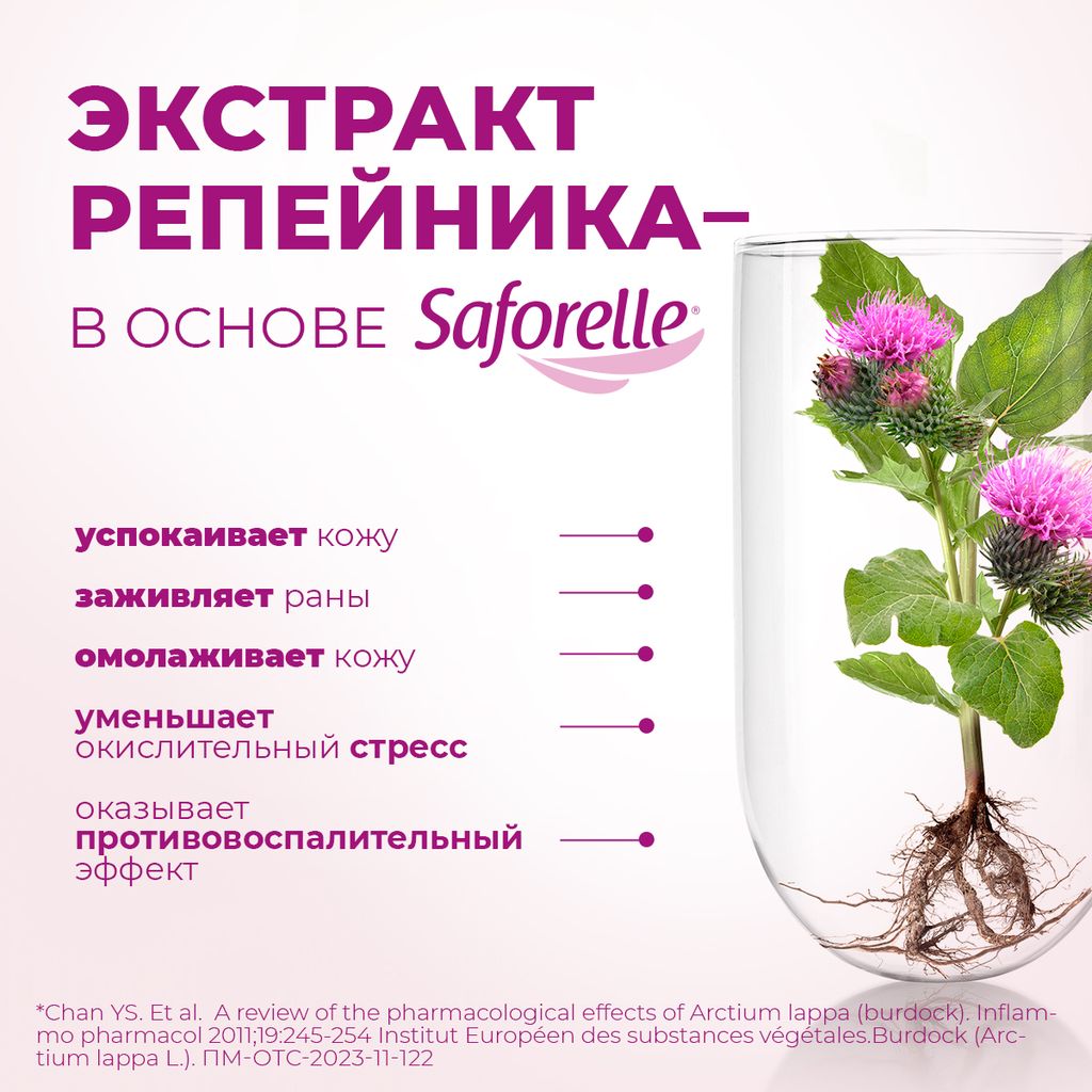 Saforelle Гель для интимной гигиены Интенсивное увлажнение, 250 мл, 1 шт.