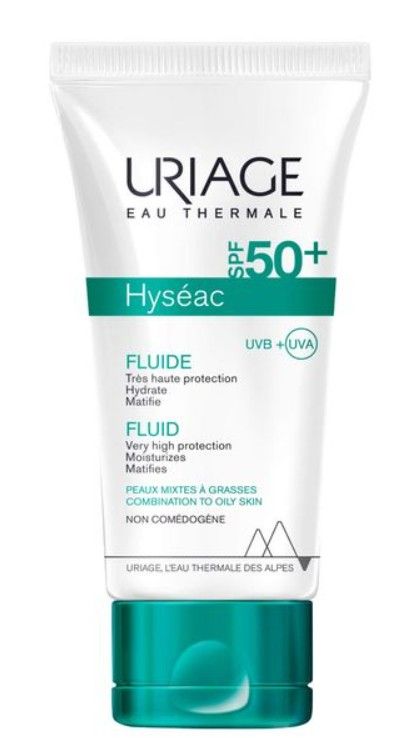 фото упаковки Uriage Hyseac Солнцезащитная эмульсия SPF50+, эмульсия, 50 мл, 1 шт. фото упаковки Uriage Hyseac Солнцезащитная эмульсия SPF50+