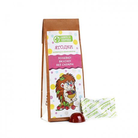 фото упаковки Мармелад желейный Ягодки без сахара