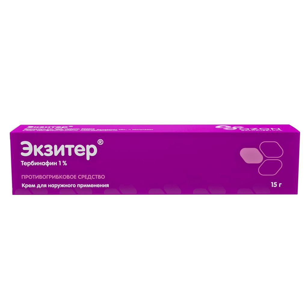 Экзитер, 1%, крем для наружного применения, 15 г, 1 шт.