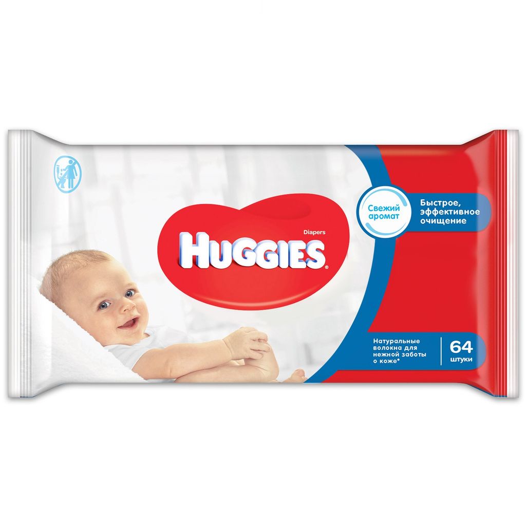 фото упаковки Huggies Classic салфетки влажные