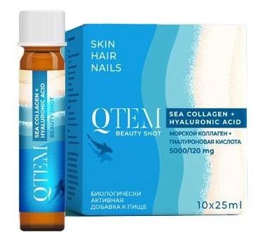 фото упаковки QTem Sea Collagen + Hyaluronic Acid Монодоза красоты