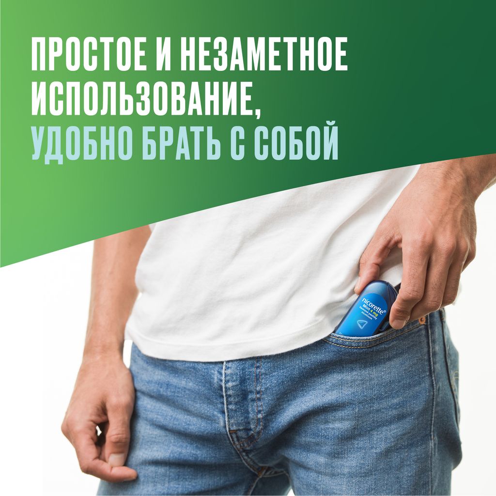 Никоретте, 2 мг, таблетки для рассасывания, мята, 20 шт.