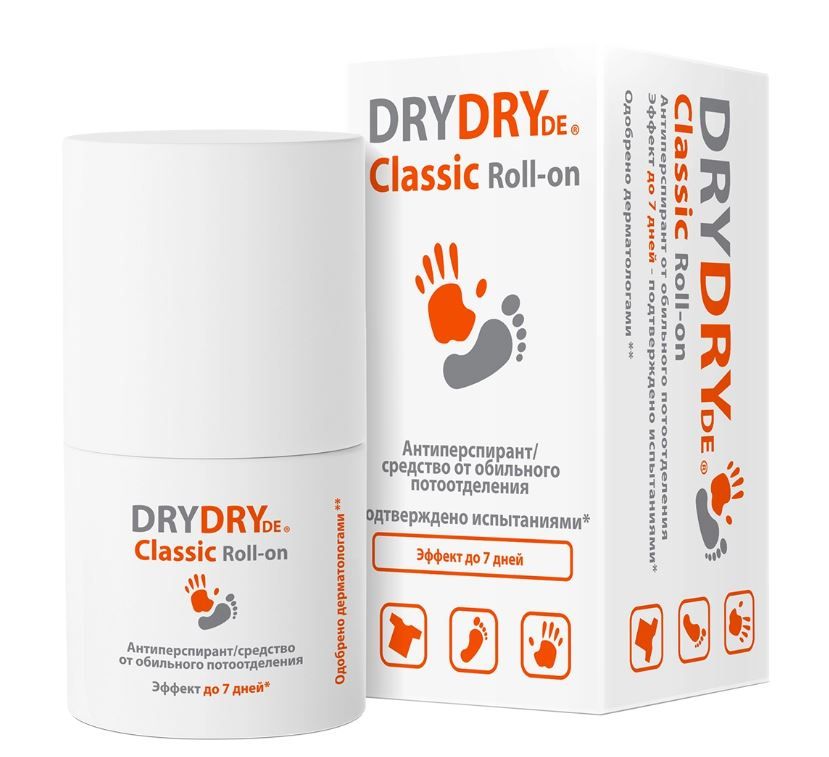 фото упаковки Dry Dry de Classic Roll-on средство от обильного потовыделения