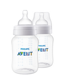 Philips Avent Anti-colic Бутылочка с силиконовой соской, SCY103/02, для детей с 1 месяца, бутылочка для кормления, медленный поток, 260 мл, 2 шт.