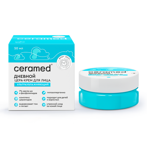 Ceramed Baby Skin Цера-крем для лица ультраувлажняющий, дневной, 50 мл, 1 шт.