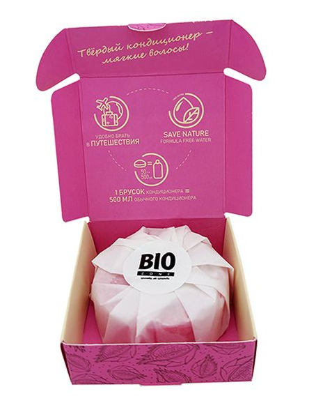 Biozone Кондиционер твердый для объема волос, кондиционер для волос, питахайя и протеины пшеницы, 50 г, 1 шт.