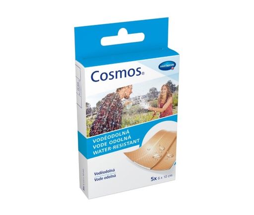 Cosmos water-resistant пластырь, 6х10 см, пластырь, водоотталкивающий, 5 шт.