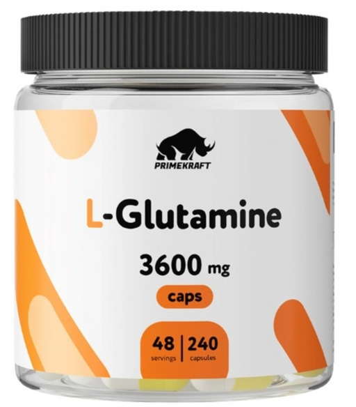 Prime kraft l-glutamine caps, капсулы, 240 шт.
