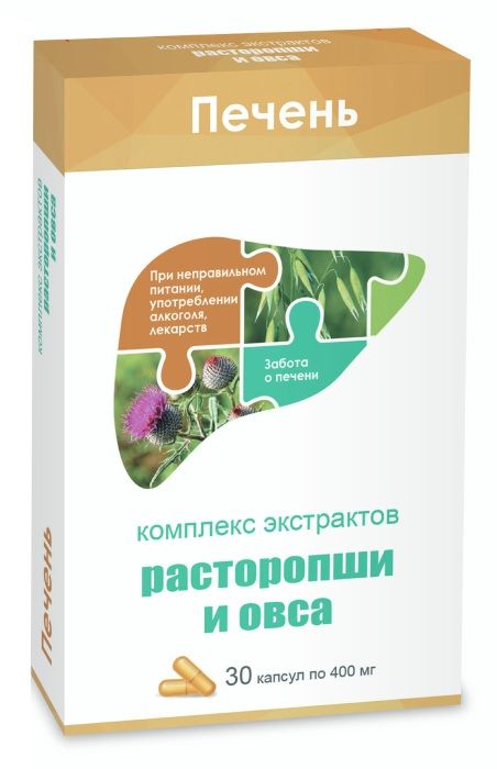 Комплекс расторопши и овса, капсулы, 30 шт.