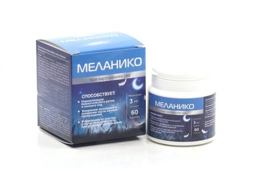 Мелатонин Меланико, 3 мг, таблетки, 60 шт.